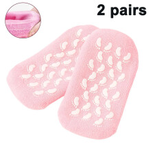 Calzini idratanti per i piedi, calzini idratanti con design antiscivolo, calzini antiscivolo all'aloe per piedi secchi e screpolati, rivestimento in