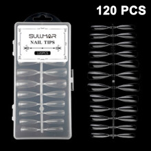 Ongles en acrylique en forme de cercueil, 120 faux ongles carrés faciles à poser, pour la manucure artistique. Matériau ABS de haute qualité,