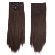 Fluffy Clip-in Hair Extensions, Syntetisk Fiber Design Med Varmebestandige Egenskaber, Nem At Bruge Og Vaskbar, Usynlig Tykk H