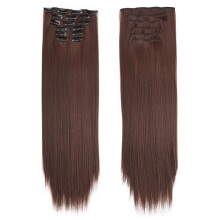 Fluffy Clip-in Hair Extensions, Syntetisk Fiber Design Med Varmebestandige Egenskaber, Nem At Bruge Og Vaskbar, Usynlig Tykk H