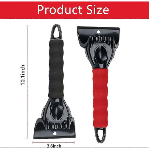 2PCS Car Ice Scraper, Ice Scraper for Car Windscreen, The Foam Grip is 1