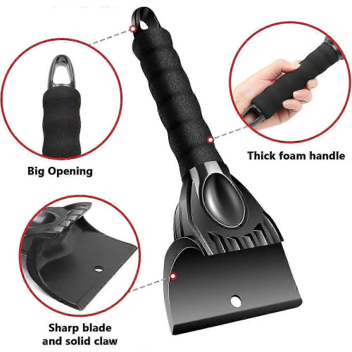 2PCS Car Ice Scraper, Ice Scraper for Car Windscreen, The Foam Grip is 2