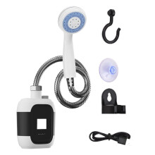 Camping Shower Pump - Rechargeable USB Outdoor Shower Pump with Light for Hiking, Traveling, Pet Bath, and Garden Use