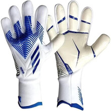 Professional Goalkeeper Gloves Latex Goalie Gloves AbrasionResistant NonSlip Wrist Protection Youth White 9Yards