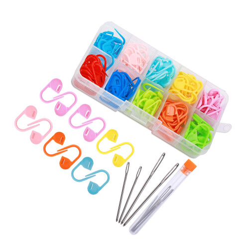600/1500Pcs Stitching Markers with 20/75Pcs Knitting-Set 2