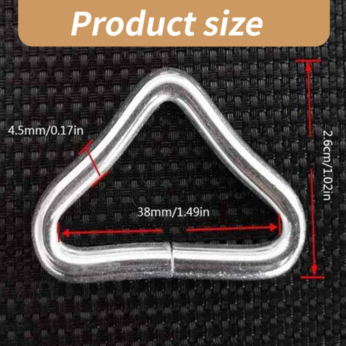 3.8cm Triangular Rings Buckles Connectors High Strength Erosion 2