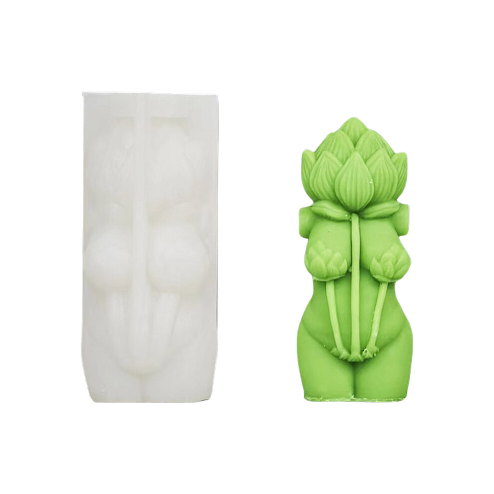 Human Body Candle Mould Rose Mushroom Body Silicone Molds-2