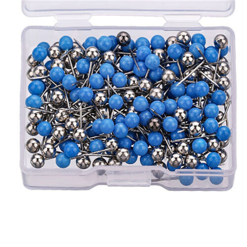 200/700Pcs Multicolored Sewing Pin-Blue and silver mixe