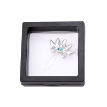 Chinese Styles Needle Threader Flower-Silver with blue dia