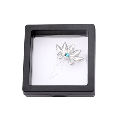 Chinese Styles Needle Threader Flower-Silver with blue dia