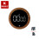 (Light wood grain) Wood Grain Rotary Timer Kitchen Cooking Timer LED Countdown Timer Electronic Timer Time Management Tool Round Timer 4