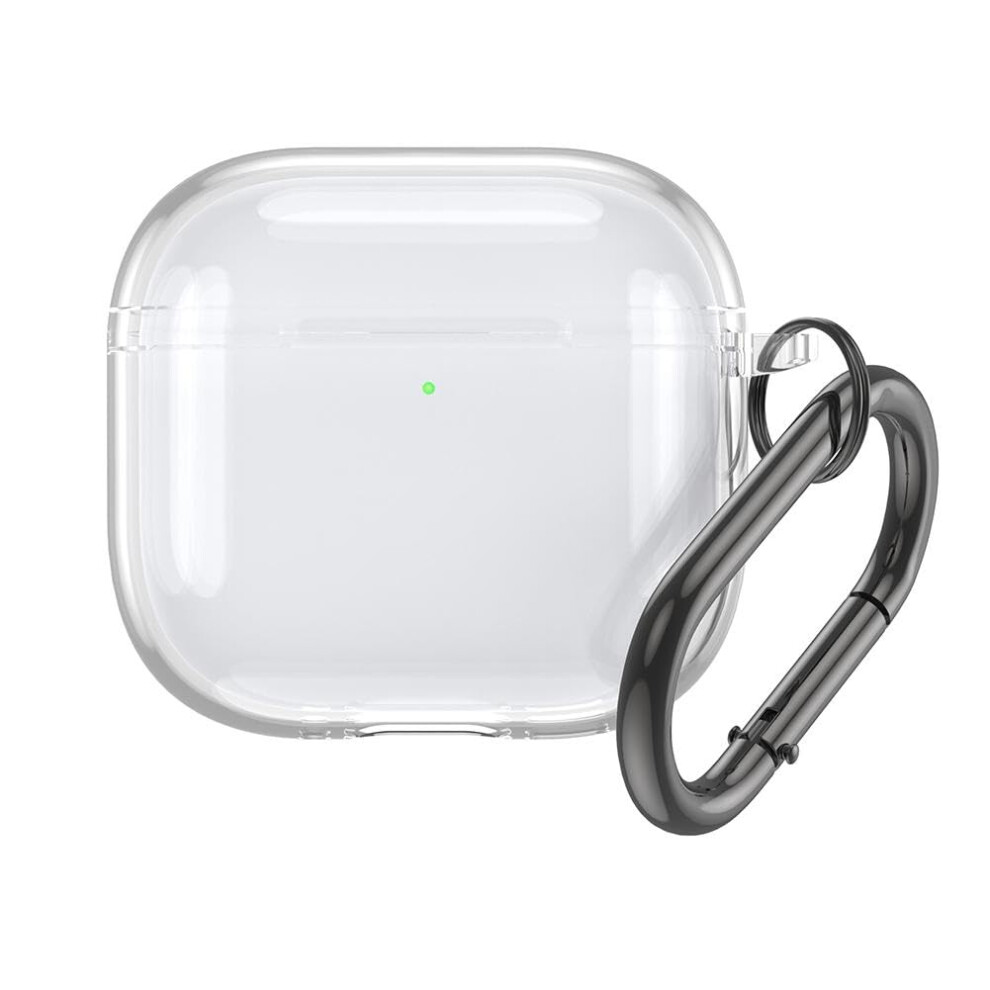 Clear Tpu Protective Cover With Keychain Waterproof Transparent Soft Compatible With Airpods 4 9187378848180