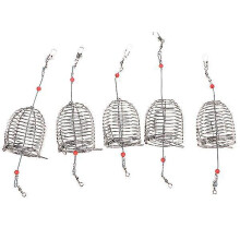 Set Of 5 Fishing Cage Bait Cage Stainless Steel Fishing Bait Cage Fishing Basket