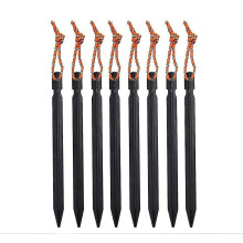 Outdoor Tent Pegs, Aluminum Alloy 10pcs Black