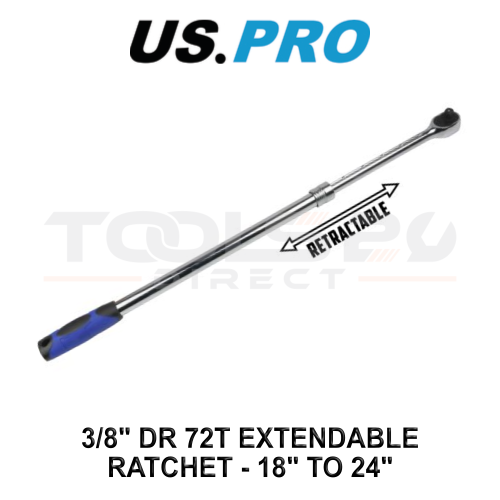 us pro US PRO Tools 3/8" Dr 72T Extendable Ratchet 18"-24" 4238