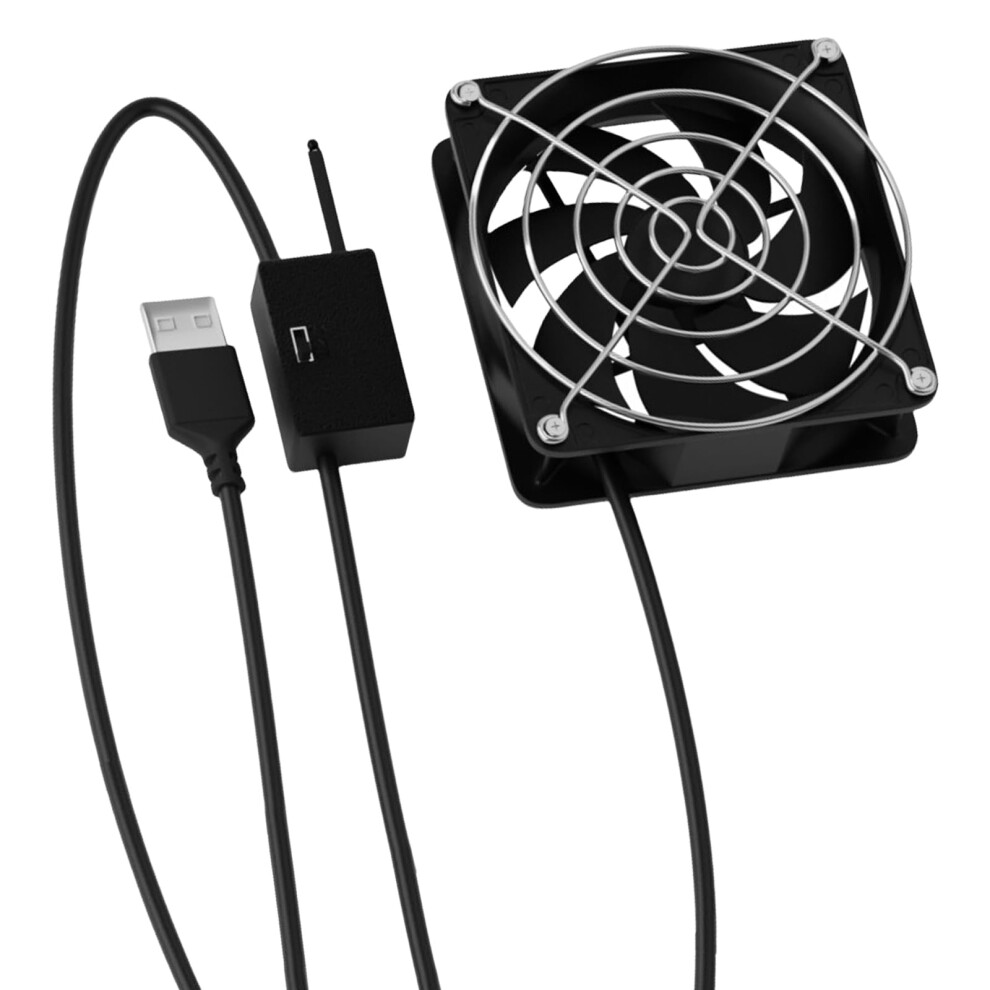 Usb 5V Powered 8Cm Cooling Fan With Temperature Control For Routers And Consoles Automatic Start At 40C 9187378848449