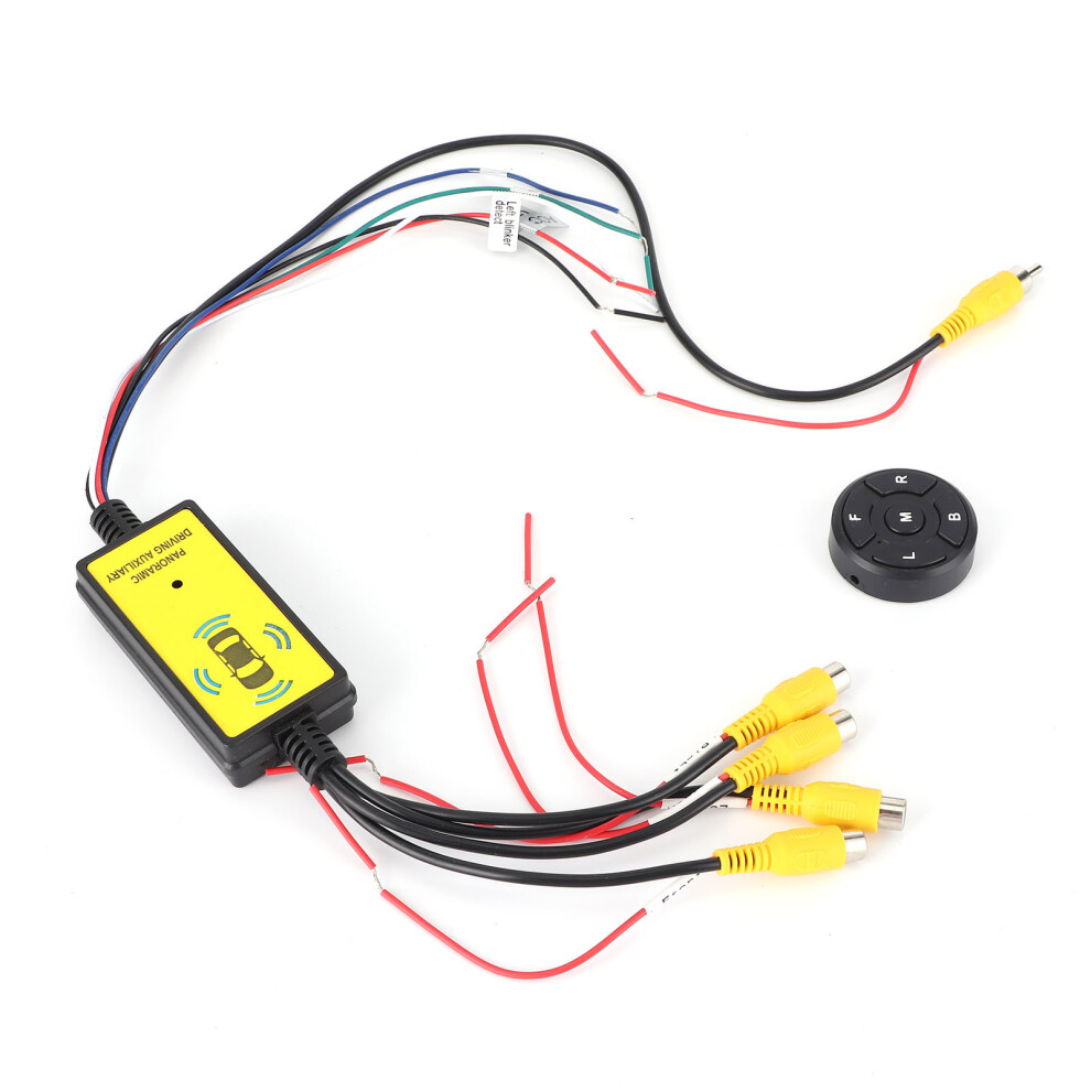 Car Backup Camera Splitter Switch Intelligent Car Video Switcher Converter With Remote Control 4 Input 1 Output Wide Voltage Power Input Simple 9423501833273