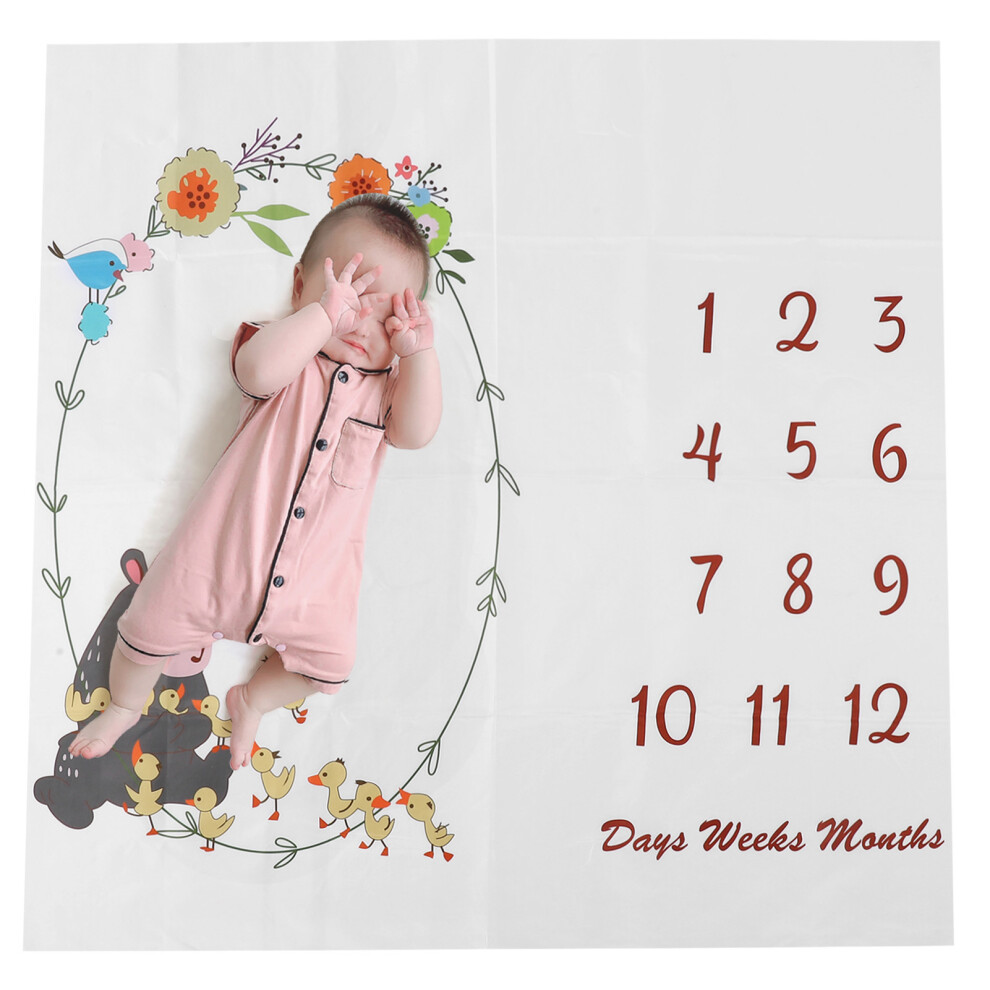 Monthly Milestone Blanket Newborn Photography Background 100x100cm