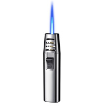 Direct Torch Lighter Inflatable Camping Lighter Windproof Portable Lighter For Outdoor Hiking Black1 No Fuel