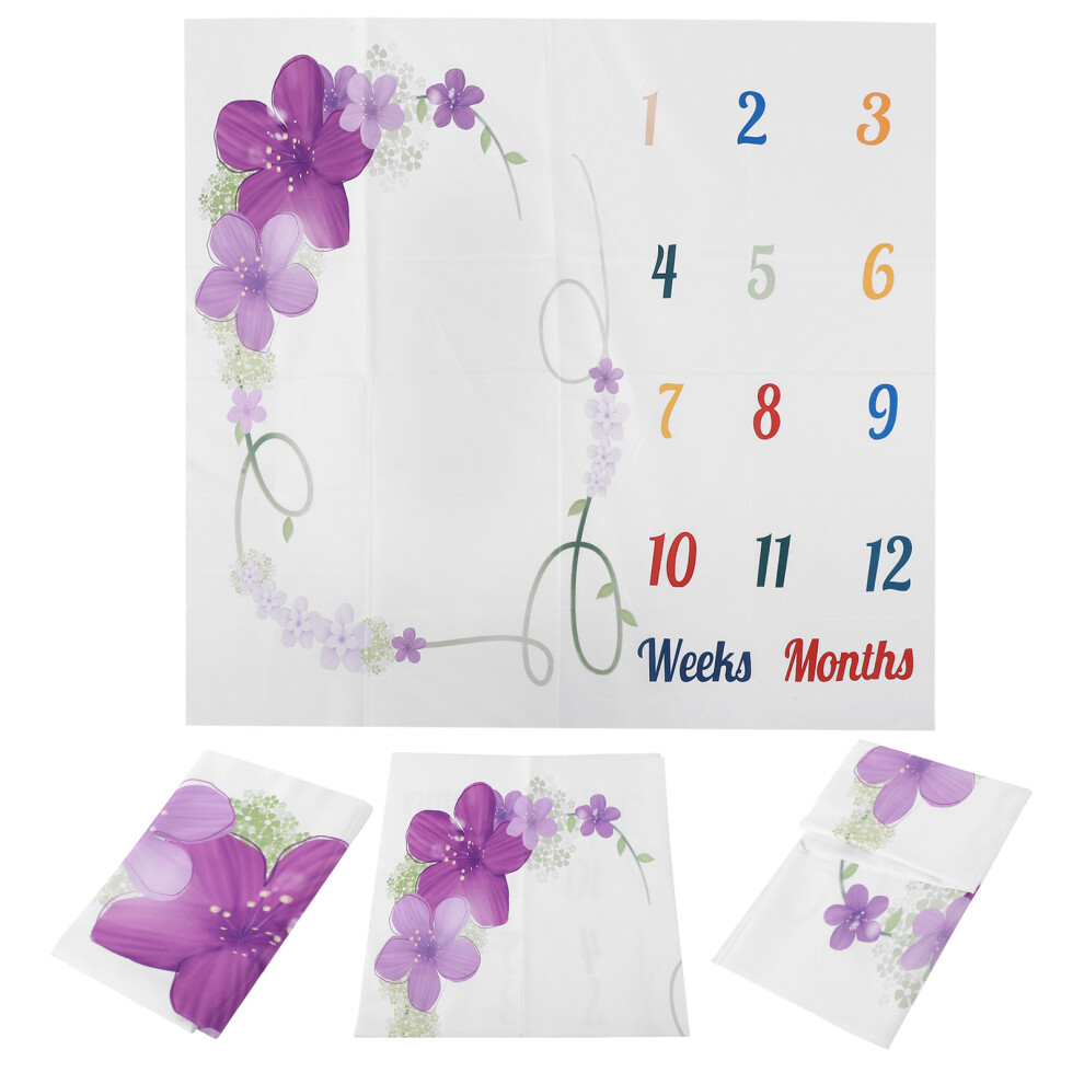 Violet Pattern Infant Photography Cloth 100X100cm Baby Background Prop 6911379321273