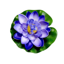 Floating Pond Flowers 10cm Artificial Lotus Simulated Plant For Aquarium And Pond Blue Lily Decor Micro Landscape