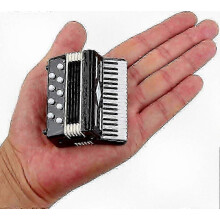 Compact Handheld Accordion Replica - Mini Musical Instrument Collectible for Dollhouse and Decor