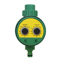 Garden Timers for Watering DoubleKnob Waterproof Outdoor Irrigation Timer for Landscape, Flower, Greenhouse, Shrubbery