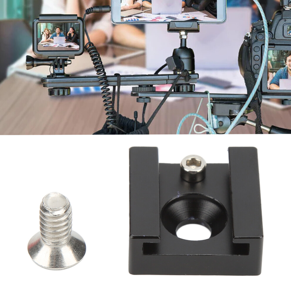 1/4In Screw Cold Shoe Mount Adapter - Expand Flash & Fill Light 8471375744882