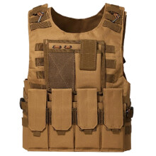 Airsoft Vest MOLLE Plate Carrier, Adjustable, Breathable, Detachable Pockets for Outdoor Training, Hunting, Paintball