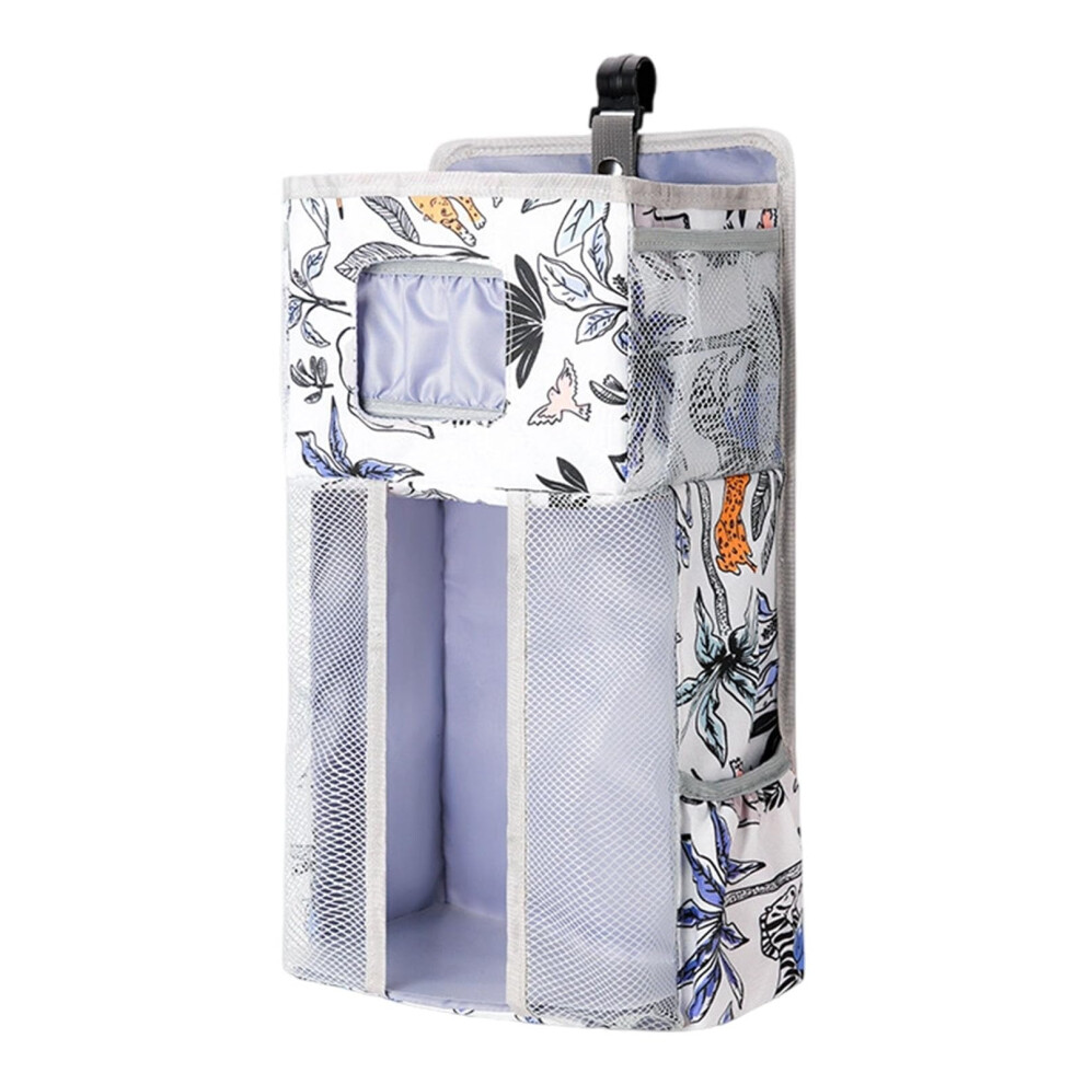 Baby Hanging Organizer For Nursery Bedside Storage, WaterResistant Oxford Cloth, Side Pocket, Washable Diaper Organizer