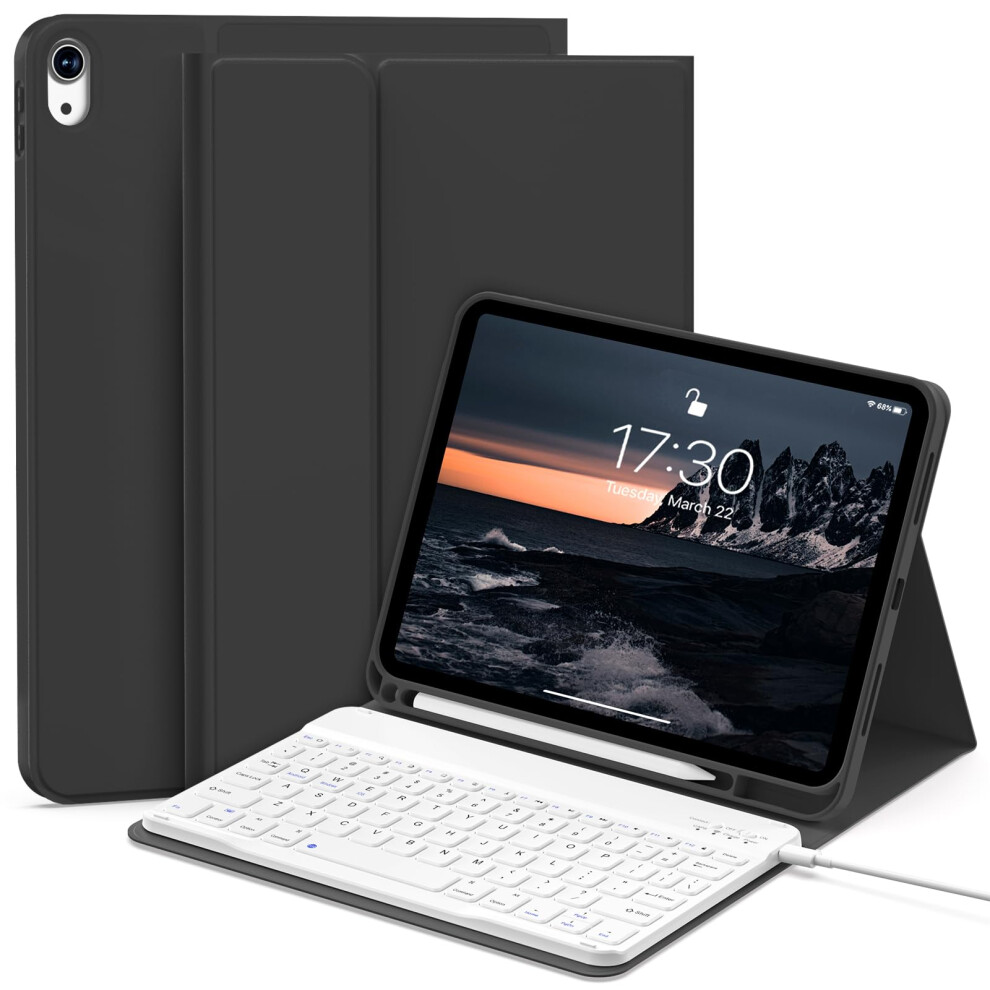 Keyboard Case For Ipad 11Th/10Th Gen With Magnetic Detachable Bluetooth Keyboard And Pencil Holder 9347817518504