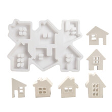 6-in-1-Haus-Harzformen, Gips-Silikonformen für Epoxidharz,