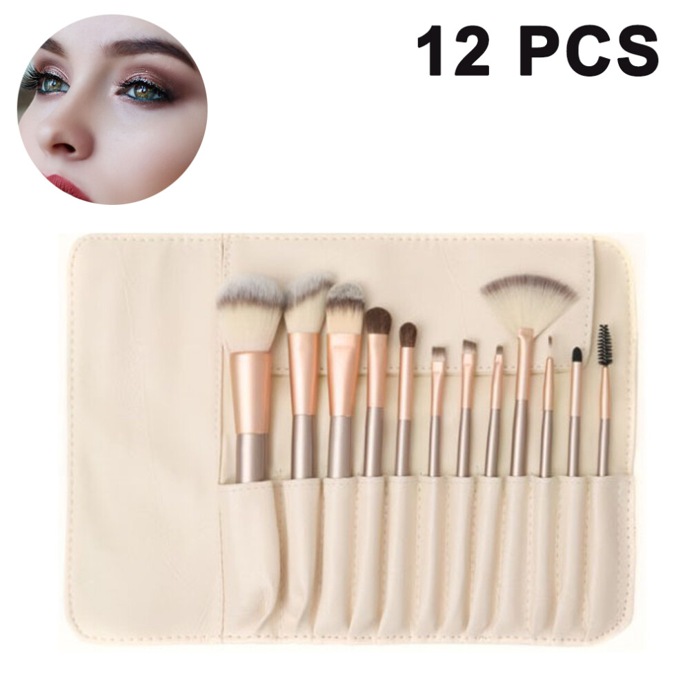 Professional Make up Brushes, 12PCS Complete Assortment with Vegan Cruelty-Free Synthetic Bristles, for Sensitive Skin, Includes Travel Cosmetic Bag