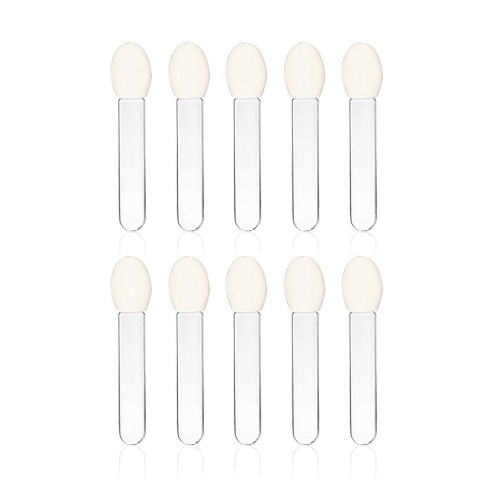 Eye Shadow Makeup Applicator, Professional Clear Plastic Handle For Precision Application, Dual Sides Sponge Tipped Brushes Makeup Tools (10Pcs/Set)