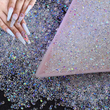 Ultra-Mini-Strasssteine aus transparentem AB-Glas, 14400 Stück, zerkleinerte Glassplitter zum Befüllen von Vasen, für die Schmuckherstellung,