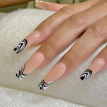 Accessoires pour ongles polyvalents, faux ongles réutilisables en forme de cercueil, ongles carrés faciles à appliquer, fabriqués en acrylique,