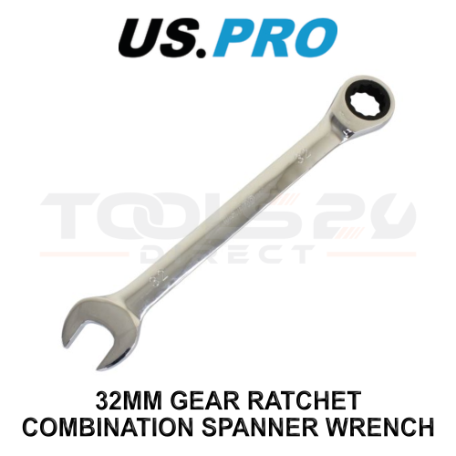 us pro US PRO Tools 32mm Gear Ratchet Combination Spanner DIN 3113 72T 3590