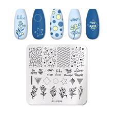 Nagelkunstplatten aus Edelstahl, DIY-Nagelkunst, hochwertige Schablonen, einzigartige Nageldesigns, einfache Anwendung, inklusive Aufbewahrungstasche