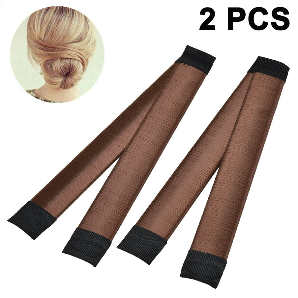 Flexible Metal Covered By Synthetic Hair, High Quality Hair Bun Maker Ensures Comfortable Wear, Easy To Use For Quick Hairstyling For Nightclubs