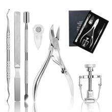 Maniküre-Set, robuste Nagelschere, Edelstahlkonstruktion für müheloses Kürzen, Korrekturhilfe für eingewachsene Nägel, Präzisions-Nagelknipser