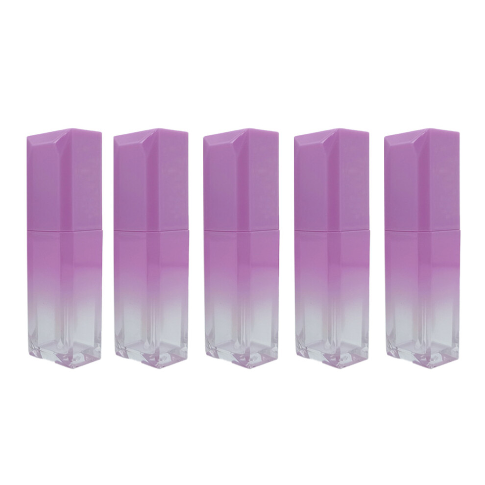 Refillable Lip Balm Bottles, Portable Cosmetic Containers with Translucent Lipgloss Tubes, Perfect for DIY Lipstick Samples, Plastic AS Containers