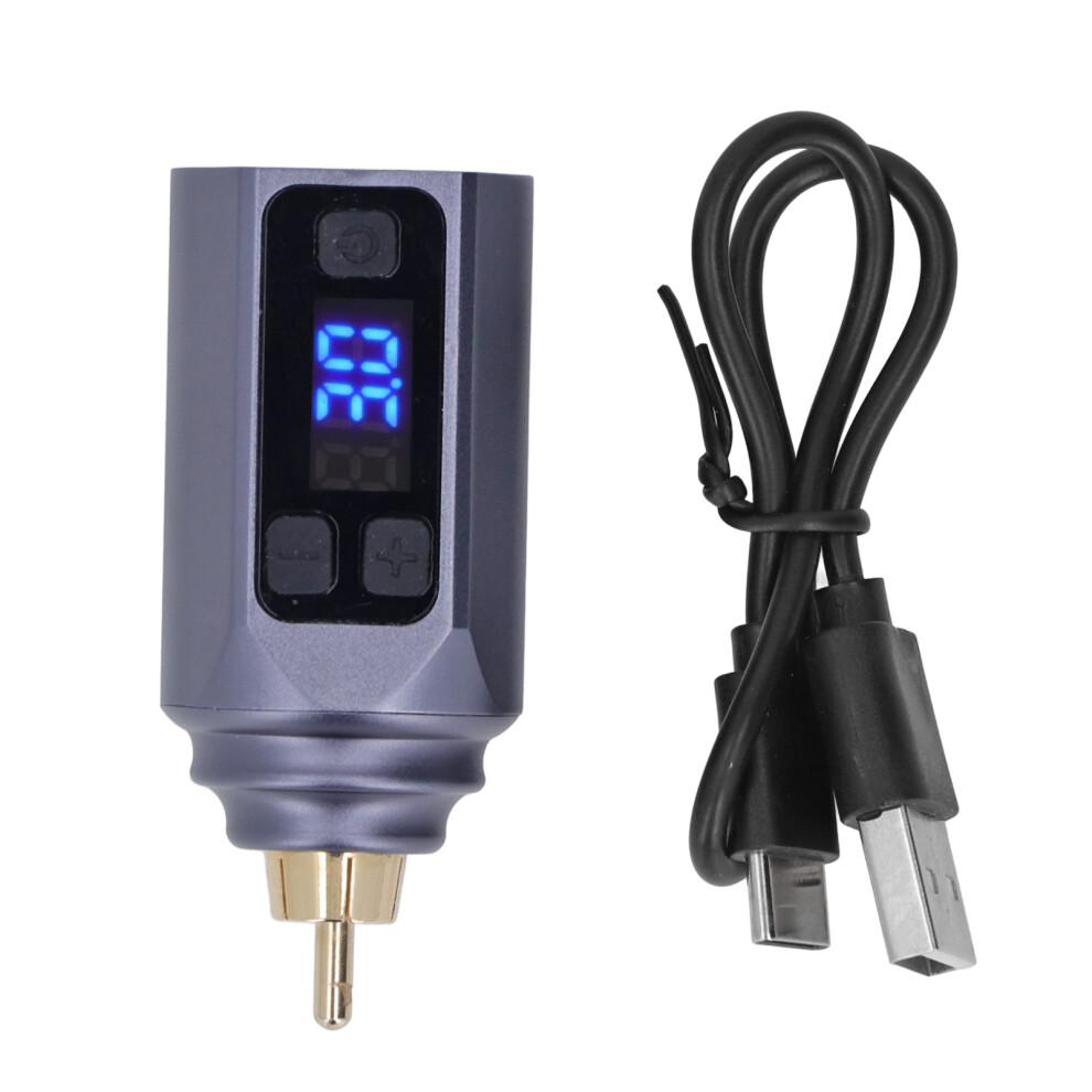 Adjustable Voltage Wireless Tattoo Power Supply Rechargeable Battery With Portable Design RCA Connection Short Circuit Protection Overcharge Protecti