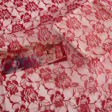 Ruban de tissu de dentelle de largeur de l'équilibre-Bourgogne