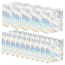 30Sheets Gold Glittering Sticker Large Letter Number-Silver