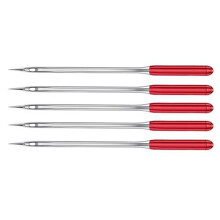 5Pieces Regular Point Needle for Domestic Sewing Machines-Red