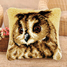 Latch Hook Rug Latch Cushion Rabbit DIY for DIY Knitting Cushion Latch Hook Kit for Adults Children Beginners 43 x 43 cm E