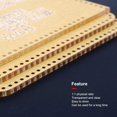 Short Wallet Leather Pattern Design Template DIY Handicraft Acrylic Template Set Durable Transparent Precise for DIY Crafters 1