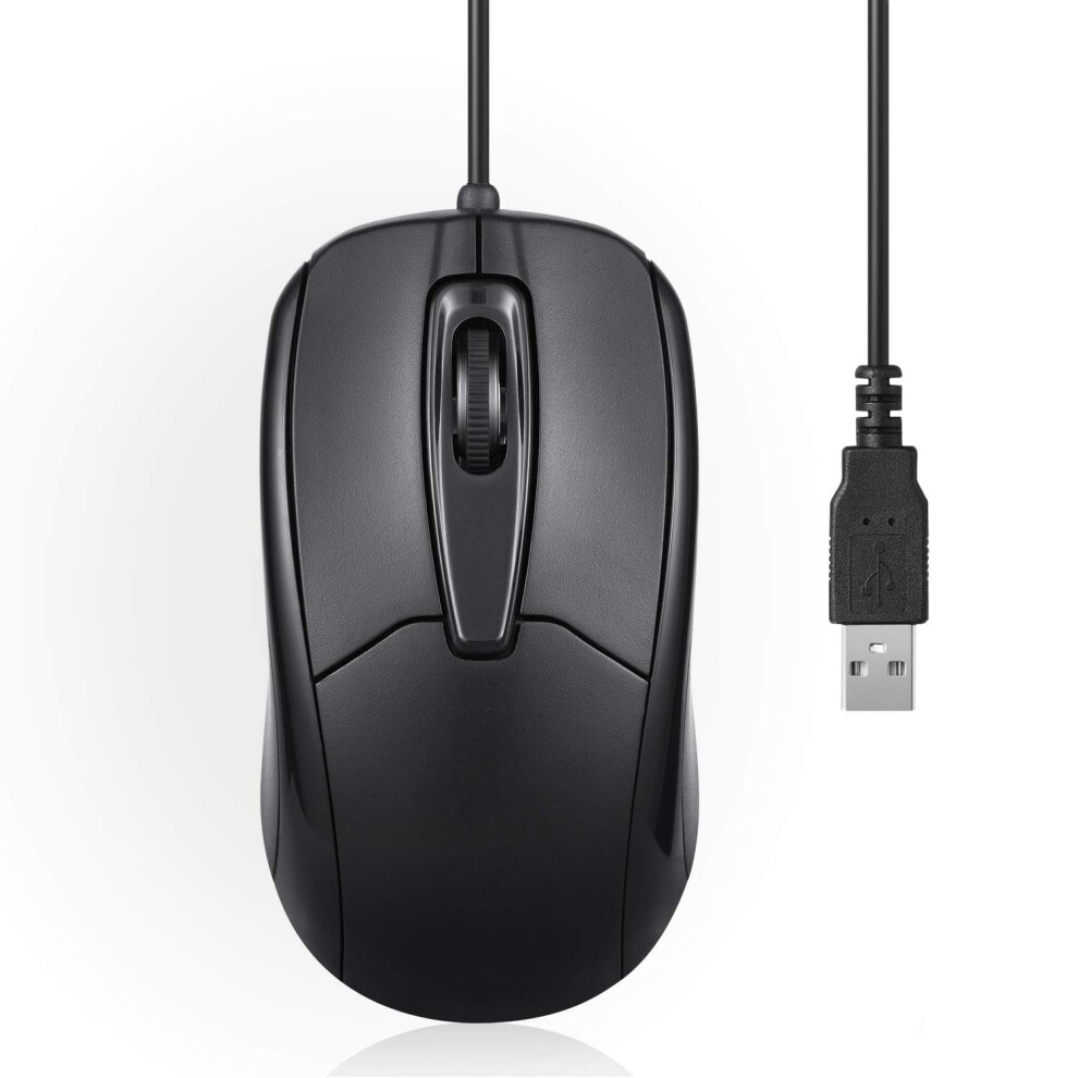 Black Perimice209 Optical Usb Mouse 800 Dpi