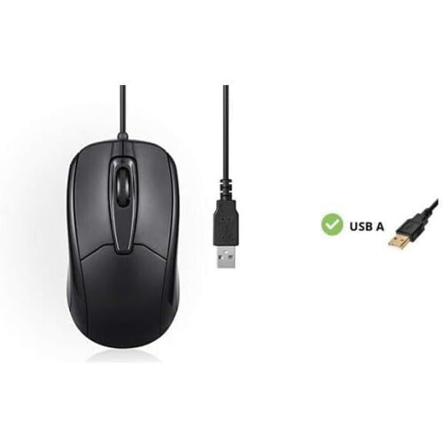 PERIMICE209 Optical USB Mouse 800 DPI Black 2