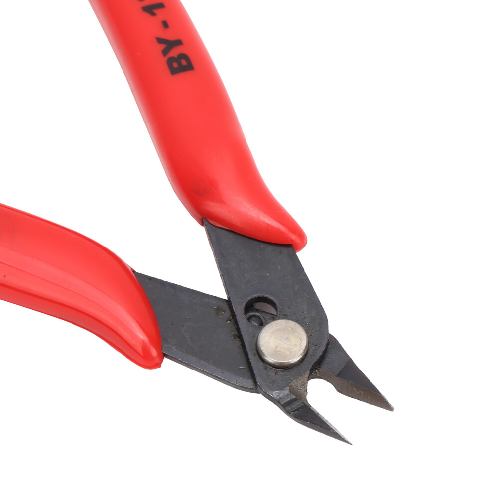 2Pcs Diagonal Pliers Wire Stripper Cutter Carbon Steel 128Mm Red 4981382536270